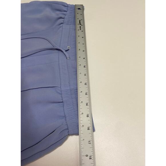 Nine West Slim Straight Blue Track Pants Drawstring Plus Size 14 Stretch Elastic - Picture 6 of 9